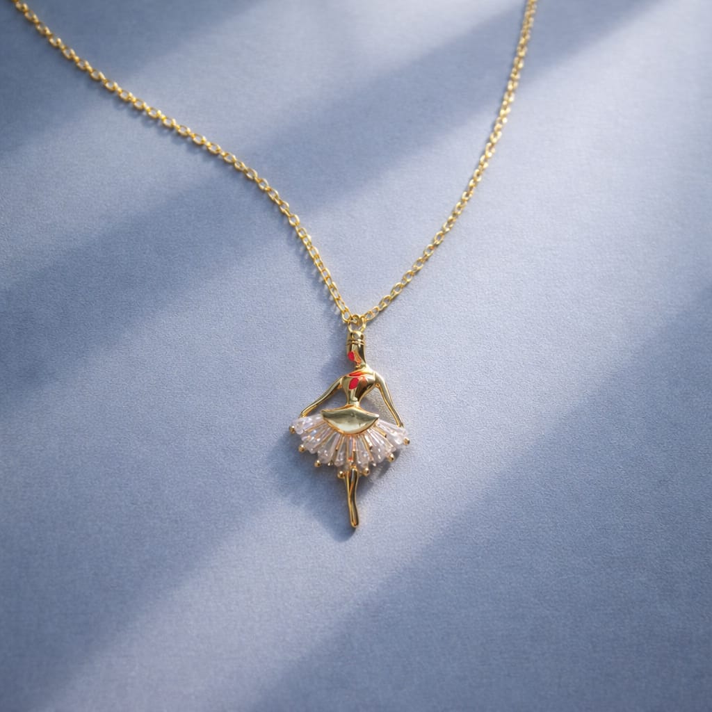 Golden angel pendant